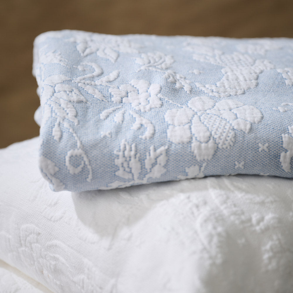 Powder Blue Matelasse Throw