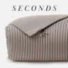 Seconds Black & White Ticking Stripe Duvet Cover with Zipper Closure