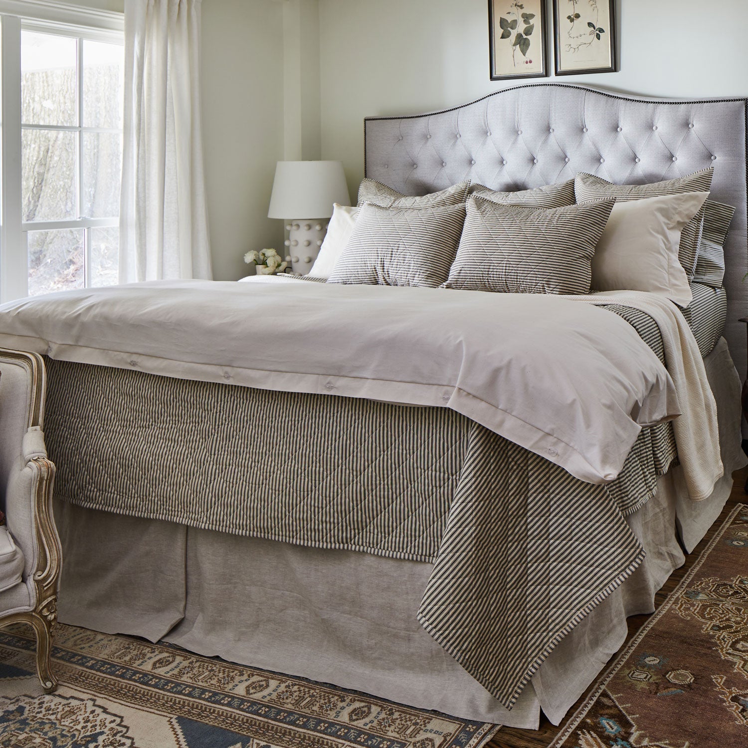 Ticking Stripe Classic Quilt