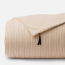 Sesame Ticking Stripe Duvet Cover with Zipper Closure