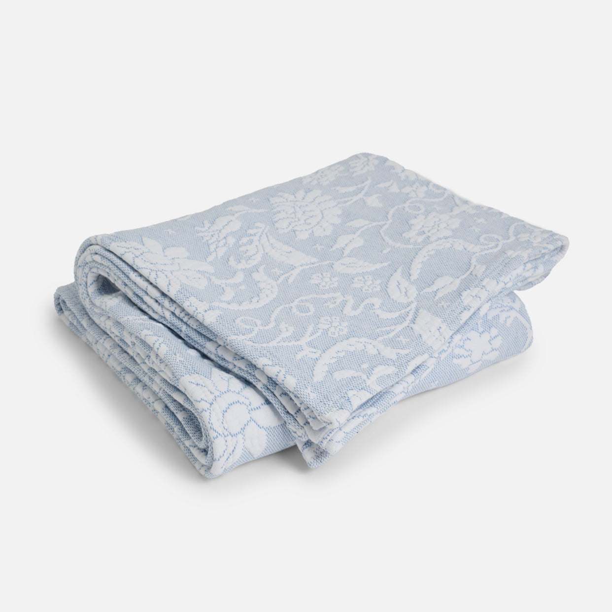 Powder Blue Matelasse Throw