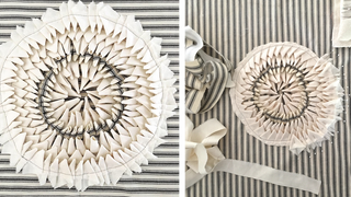 Creative scrap fabric being repurposed into a beautifully crafted quilt, showcasing sustainability and artistic design.