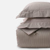 Ticking Stripe Duvet Cover & Sham Bundle with Zipper Closure