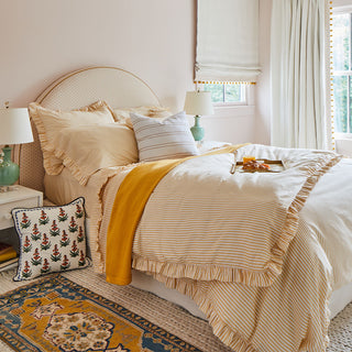 Harvest Stripe Gold Throw Pillow Sham - Last Chance & Final Sale!