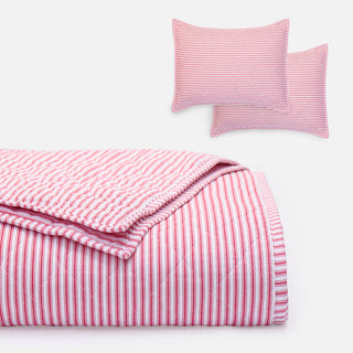 Ticking Stripe Quilt and Shams Bundle