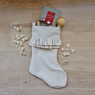 Red Land Christmas Stocking - Natural
