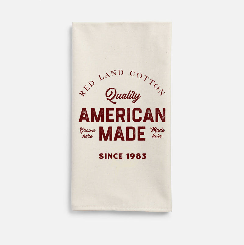 Red Land Cotton Tea Towel