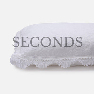 Seconds White Matelasse King Sham