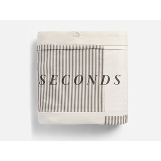 Seconds Natural & Ticking Stripe Print Patchwork Duvet Cover