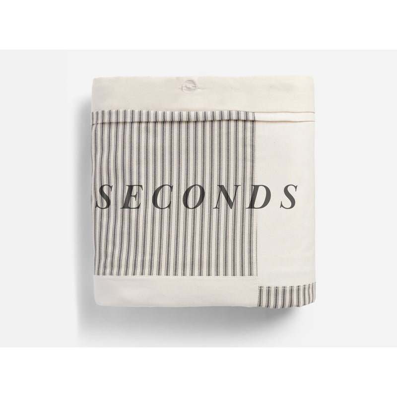 Seconds Natural & Ticking Stripe Print Patchwork Duvet Cover