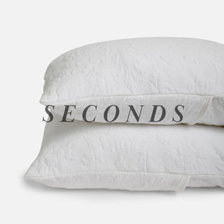 Seconds White Matelasse King Sham
