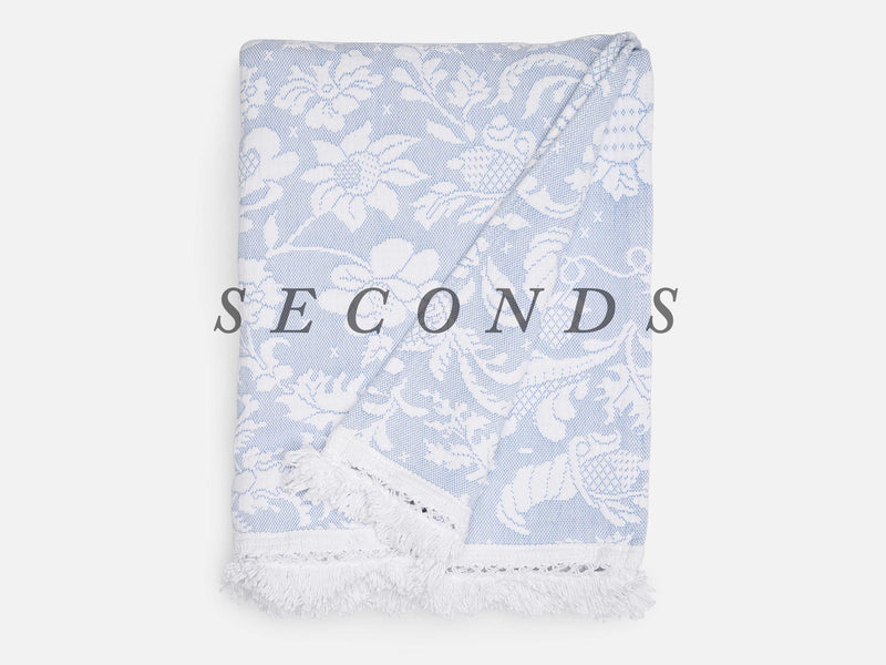 Seconds Powder Blue Matelasse Throw