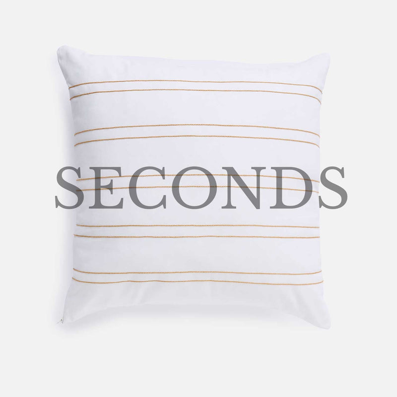 Seconds Harvest Stripe Gold Throw Pillow Shell 20" x 20"