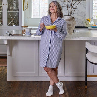 Timeless Night Shirts - Navy Stripe