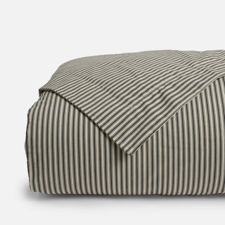 Charcoal Ticking Stripe Duvet Cover