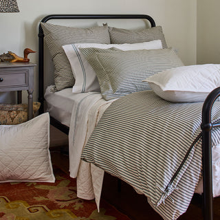 Ticking Stripe Duvet Cover with Zipper Closure