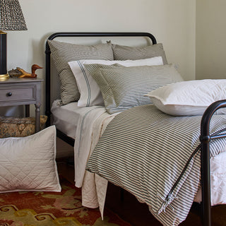 Ticking Stripe Pillow Sham with Zipper Closure