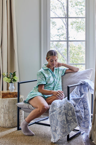 Seconds Powder Blue Matelasse Throw