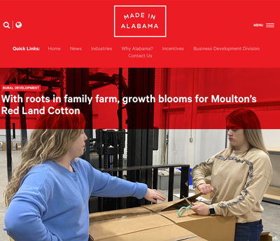 Growth Blooms For Moulton's Red Land Cotton