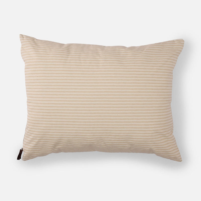 Sesame Ticking Stripe Pillow Sham with Zipper Closure