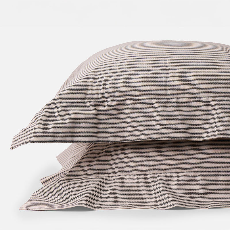 Ticking Stripe Pillow Sham with Zipper Closure