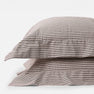 Black and White Ticking Stripe Pillow Sham with Zipper Closure