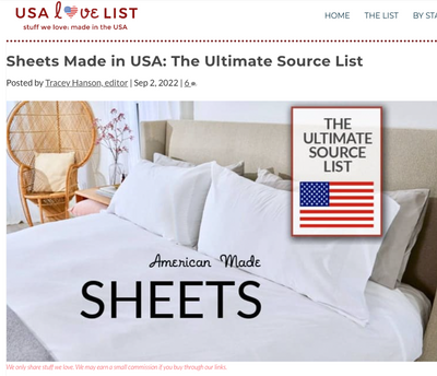 American Made Sheets: The Ultimate Source List