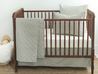 Ticking Stripe Primary Baby Bedding Bundle