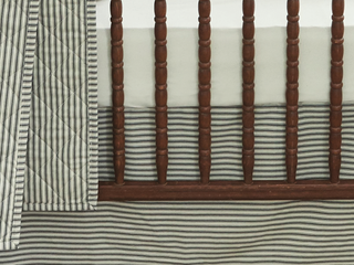 Ticking Stripe Primary Baby Bedding Bundle