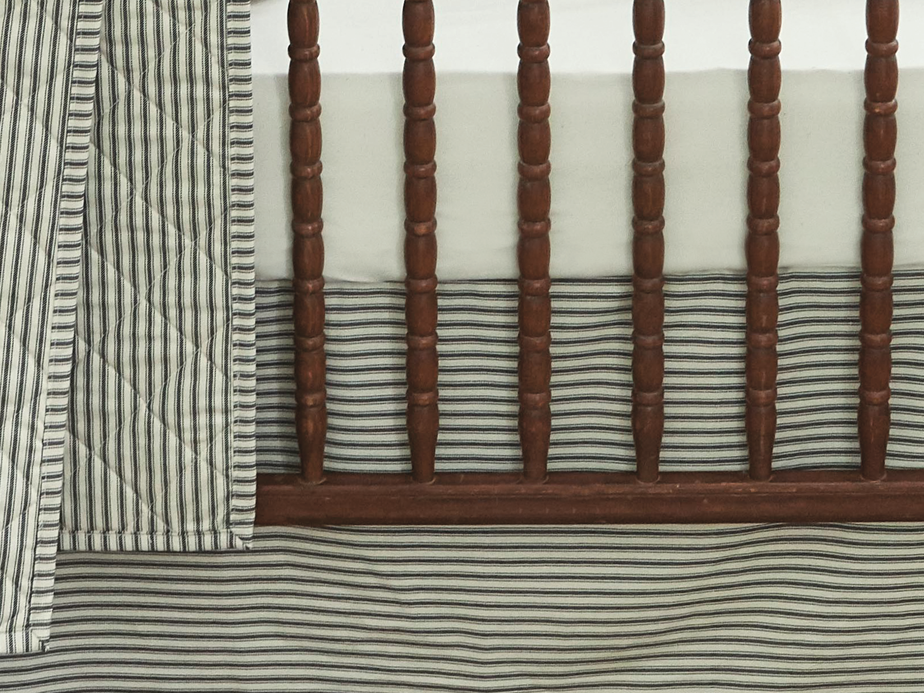 Ticking Stripe Primary Baby Bedding Bundle